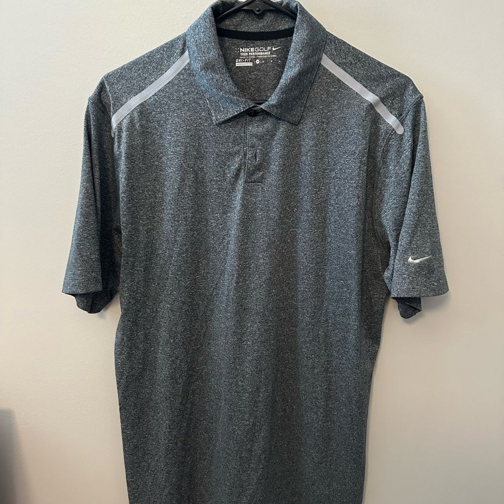 Nike Men's Gray‎ Polo Shirt Medium dry fit